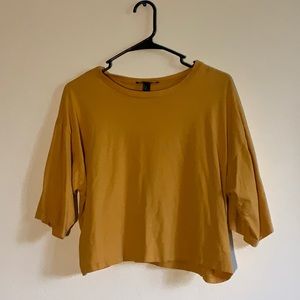 Dark Yellow Crop Top